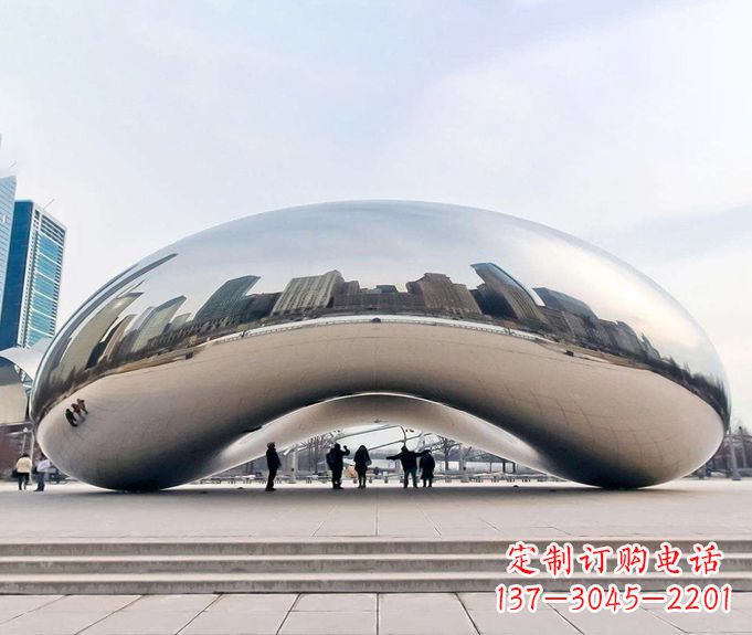 广西镜面不锈钢大型拱门雕塑