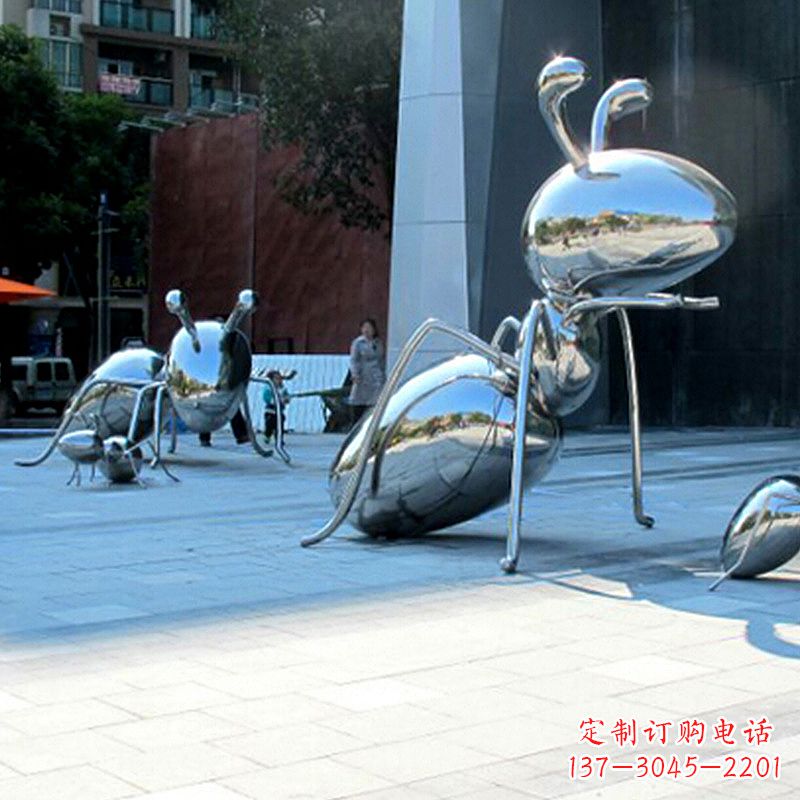 广西优雅而不凡的蚂蚁不锈钢雕塑