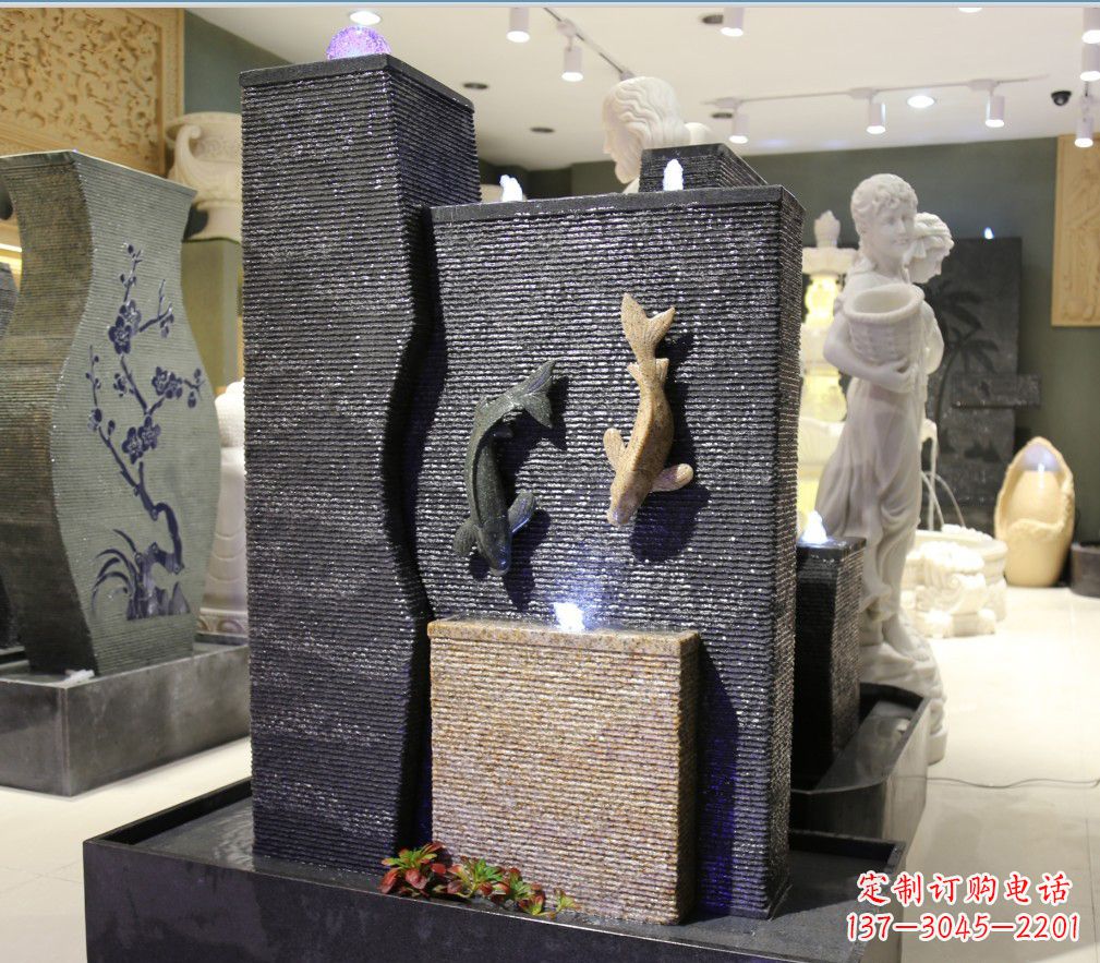 广西九龙太子石雕喷泉——精巧绝伦的喷泉雕塑
