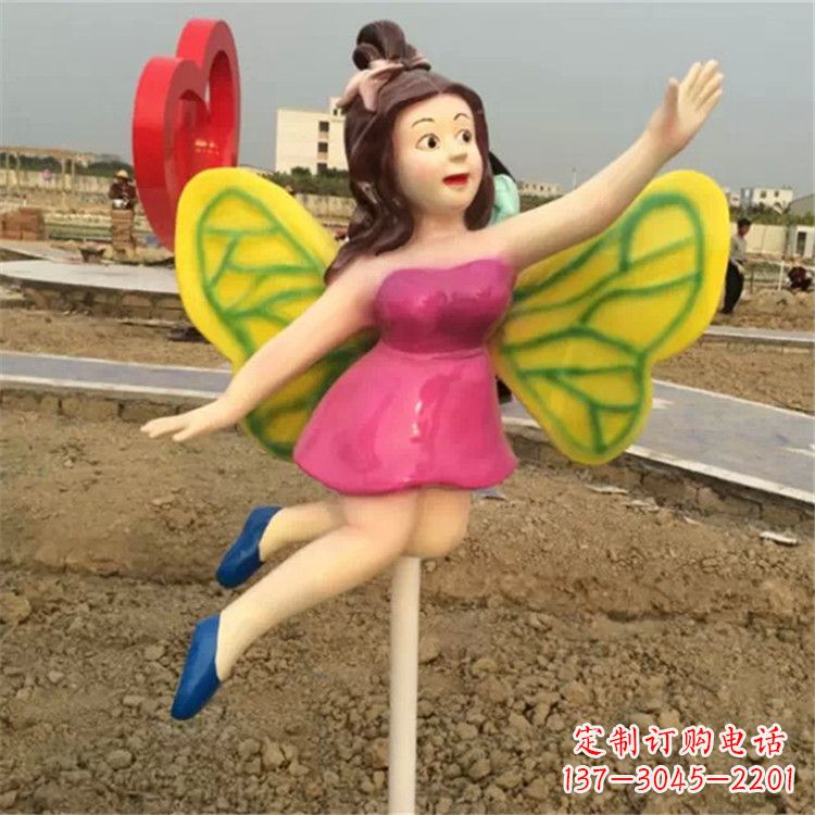 广西领雕塑:精美的蝴蝶仙子公园景观雕塑