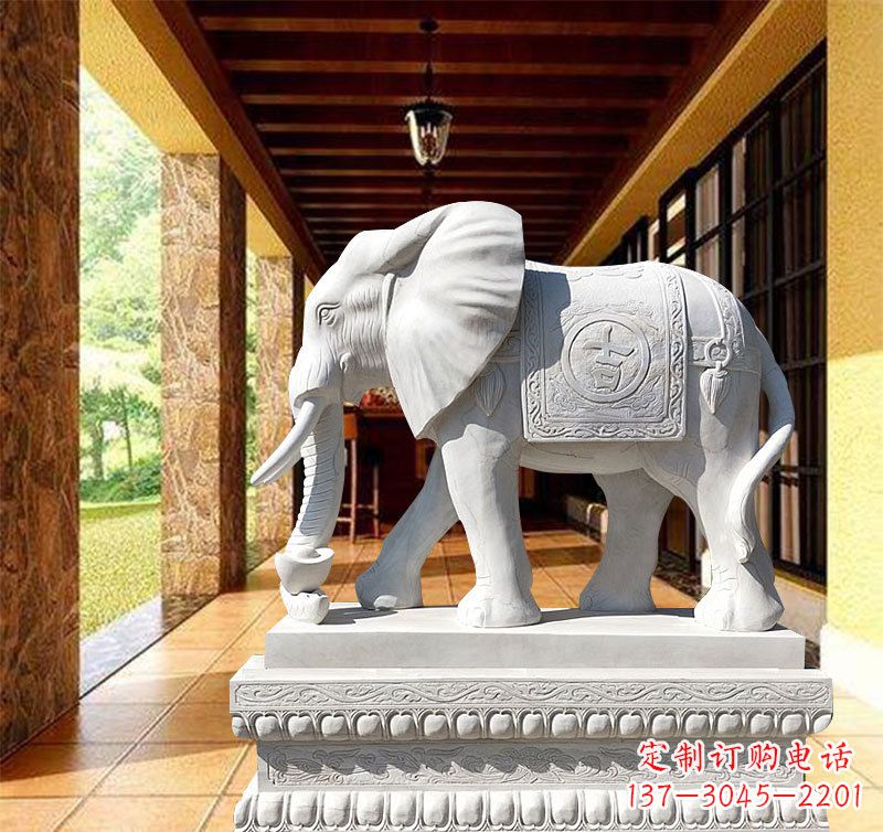 广西领雕塑:打造经典石雕大象