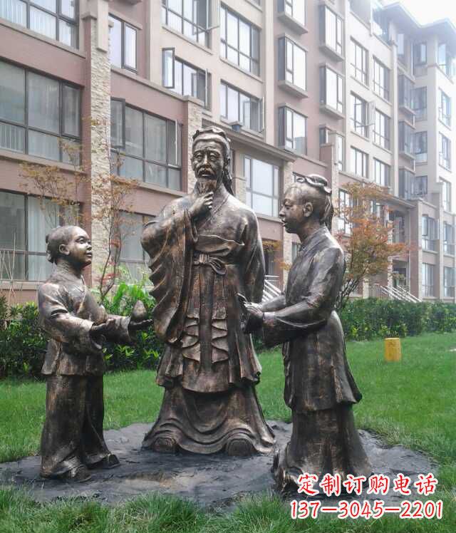 广西孔融让梨古代人物雕塑