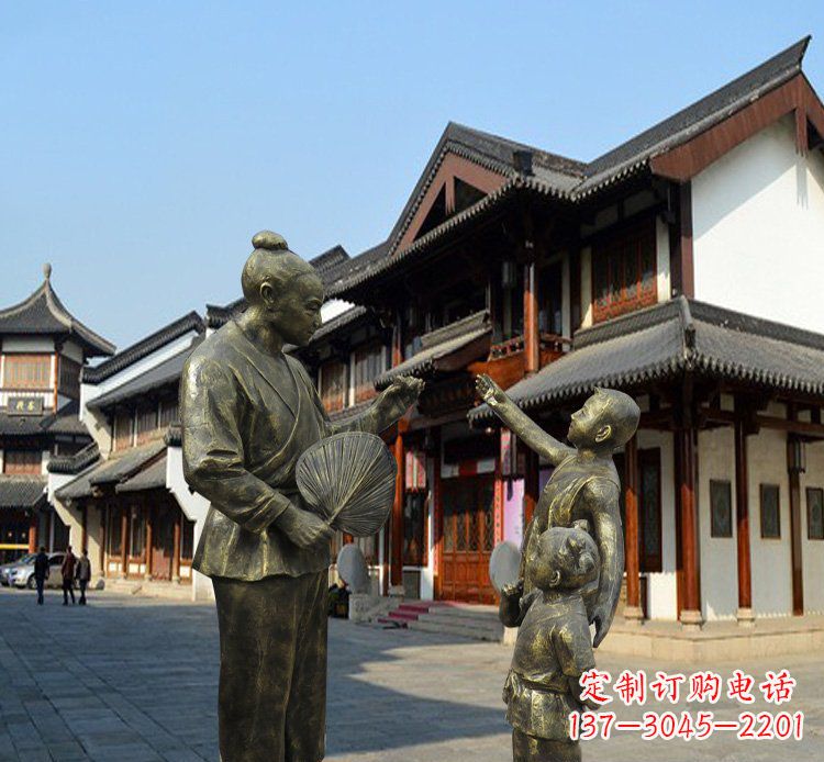 广西孔融让梨人物铜雕 (3)