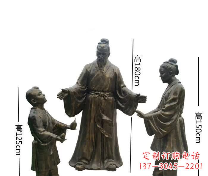 广西孔融让梨人物铜雕 (2)