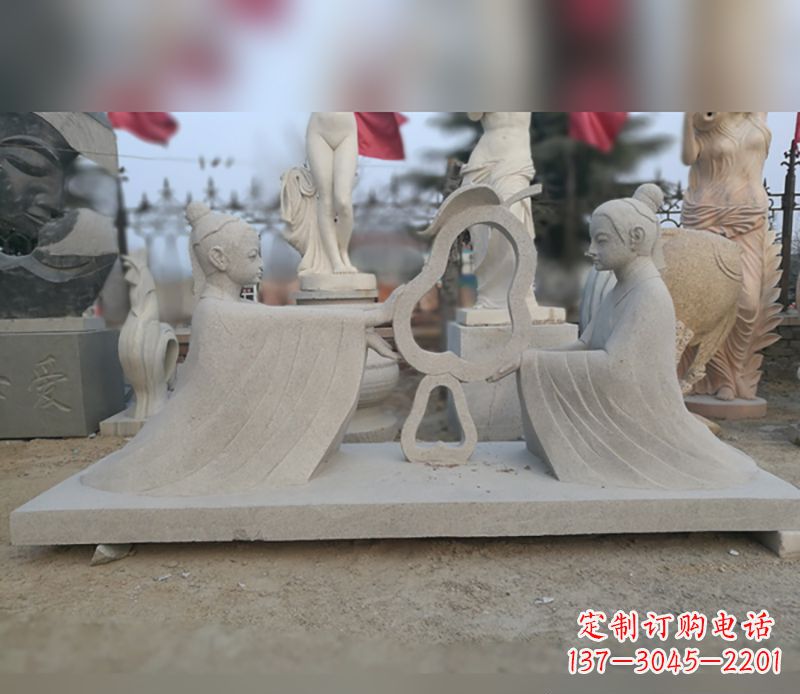 广西选择传统工艺,重现古代大臣孔融的精致雕塑