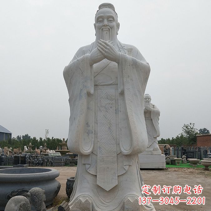 广西传承自然美学,济南中领雕塑青铜孔子雕塑