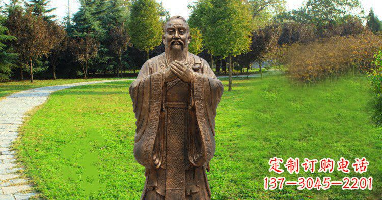 广西孔子公园景观铜雕