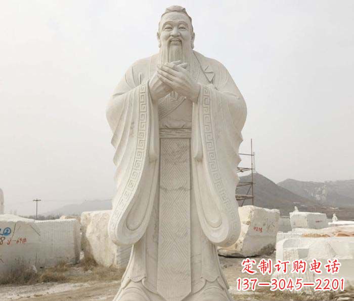 广西孔子古代名人石雕