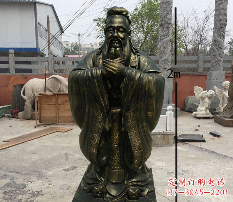 广西孔子古代名人铜雕 (3)