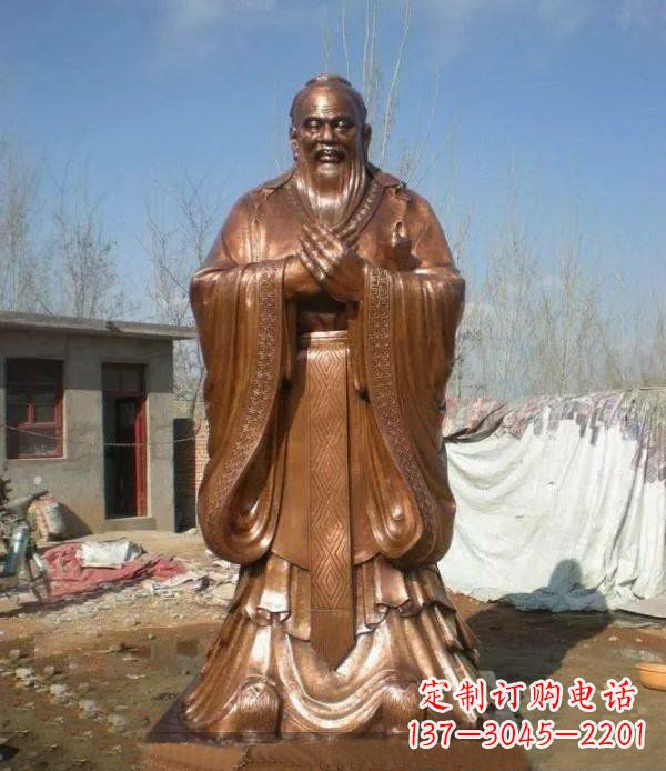 广西孔子古代名人铜雕