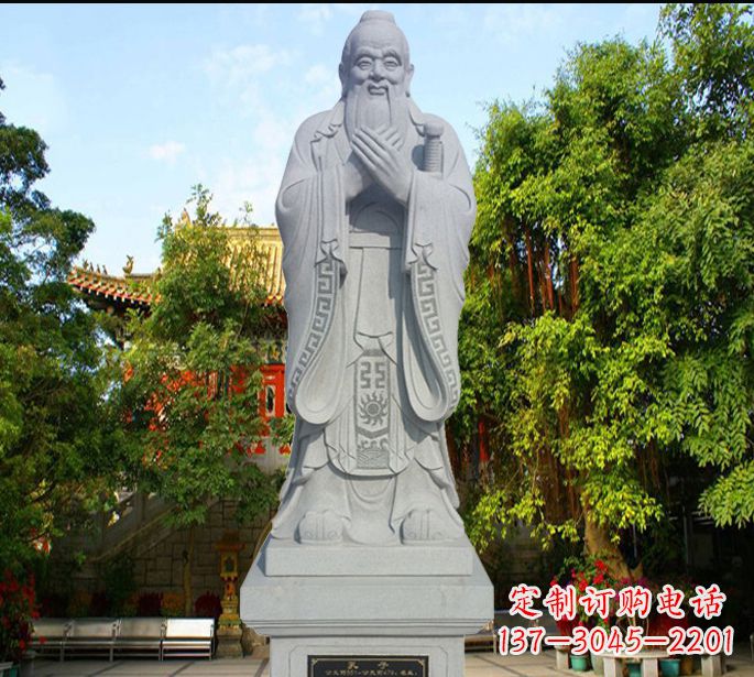 广西孔子十哲石雕
