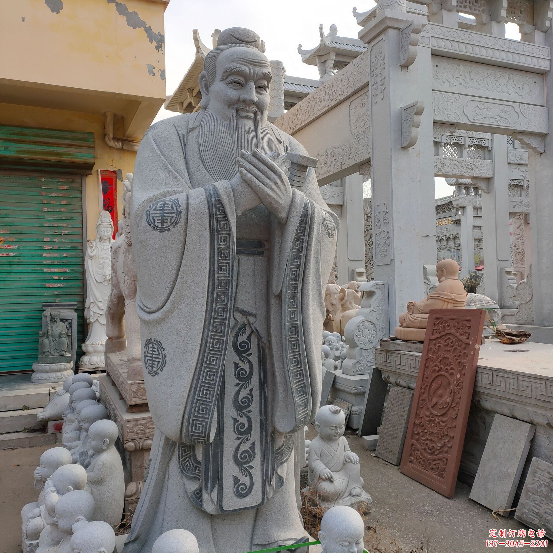 广西古韵传神,赞美伟大的孔子雕塑