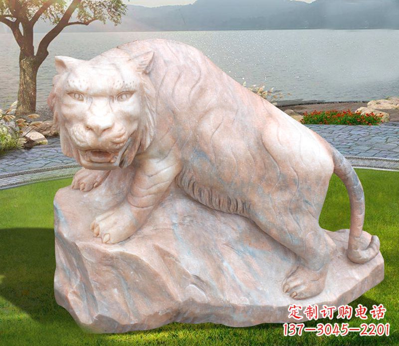 广西老虎石雕公园动物摆件