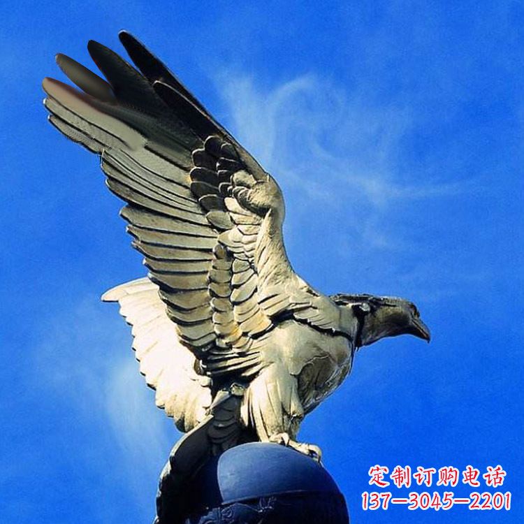 广西唯美老鹰玻璃钢仿铜雕塑玻璃钢雕塑以其简约…