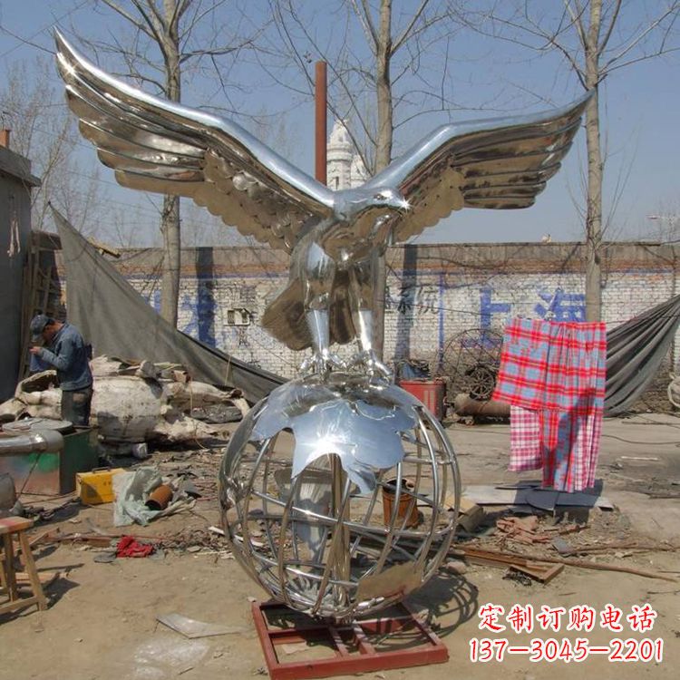 广西复古经典不锈钢地球雕塑