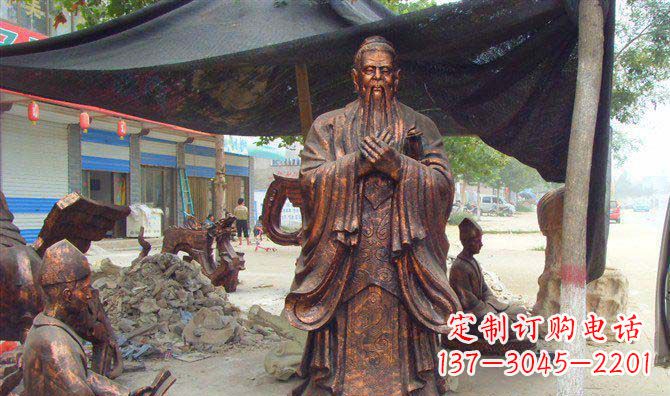 广西老子古代名人铜雕