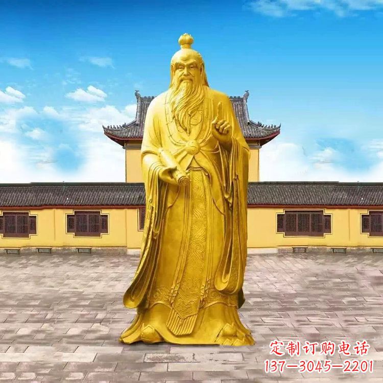 广西老子骑牛石雕