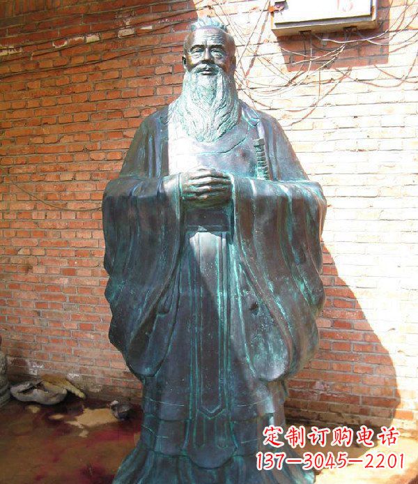 广西老子校园历史名人铜雕,给您的经典力量