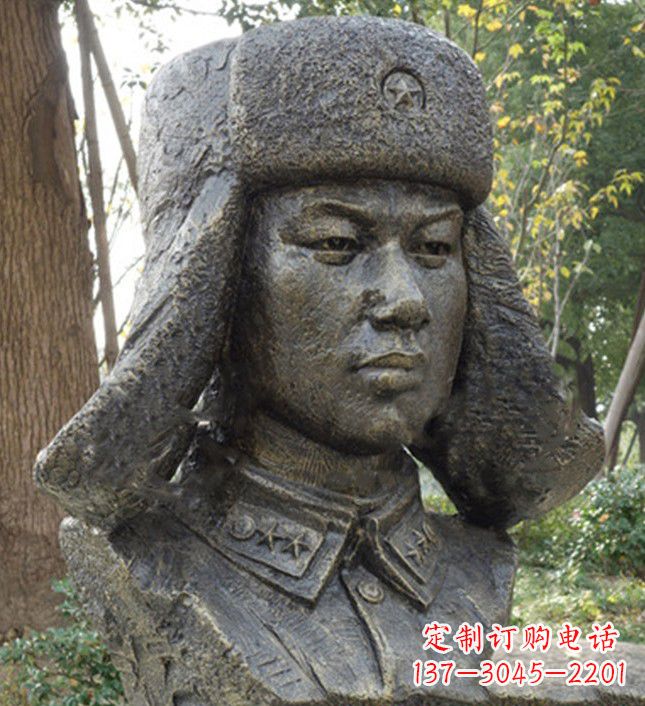 广西雷锋头像铜雕塑