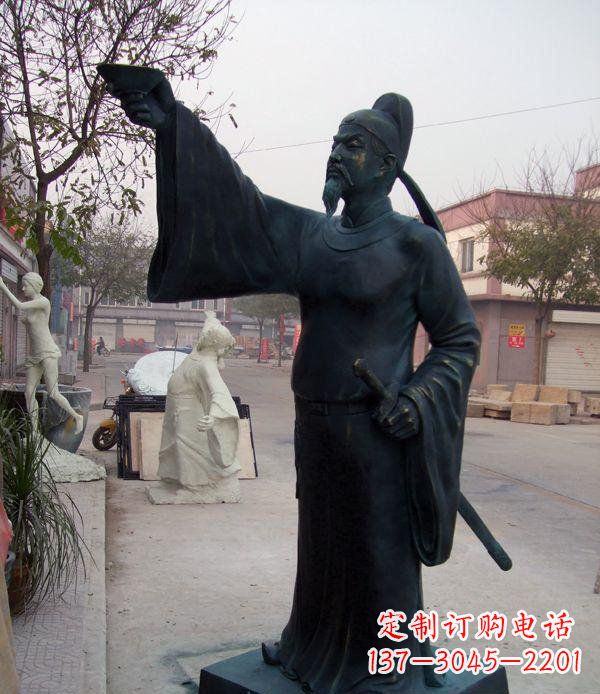 广西李白诗仙铜雕,精美制作,永久传承