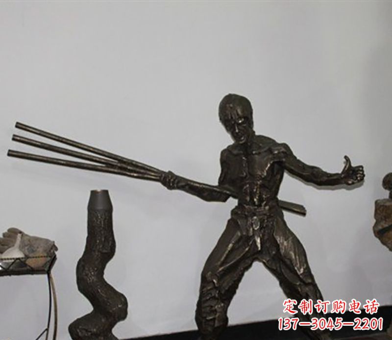 广西海量李小龙铜雕尽显功夫之美
