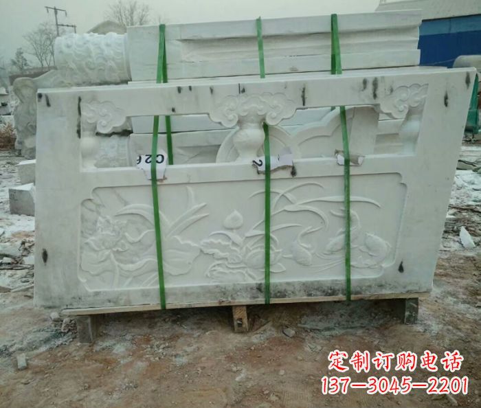 广西高端汉白玉栏板雕塑,精致装点你的空间