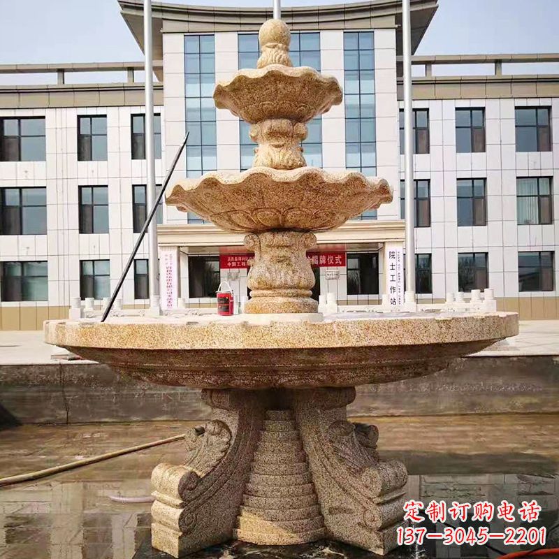 广西中领雕塑的精美莲花石雕