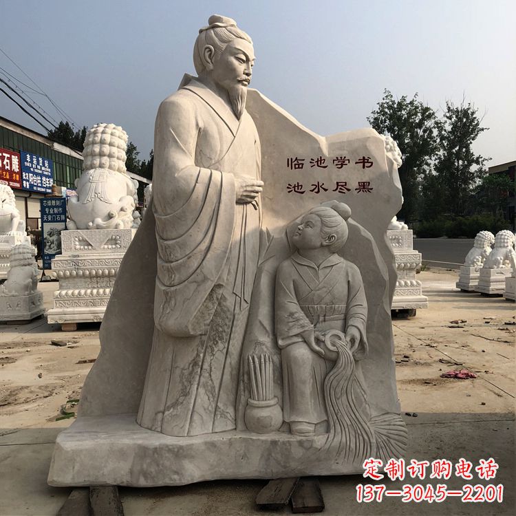 广西传承经典,欣赏王羲之景观石雕