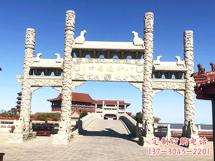 广西临夏石雕牌坊—打造国风精美雕塑
