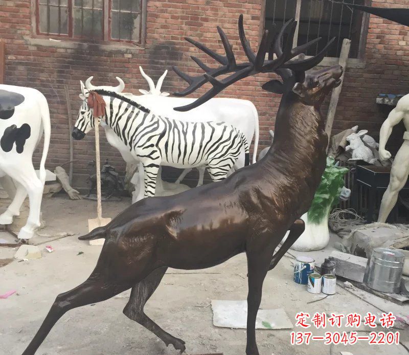 广西羚羊公园动物铜雕,欣赏自然之美