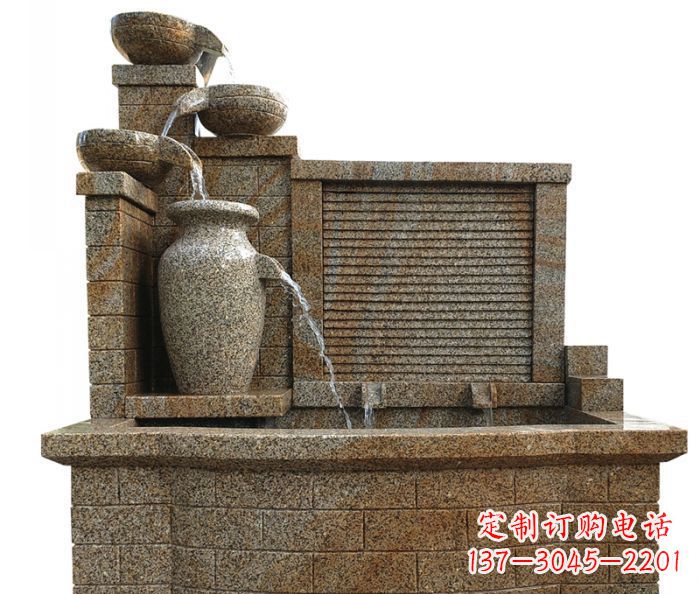 广西中领雕塑专业定制水槽庭院石雕摆件,它们是…