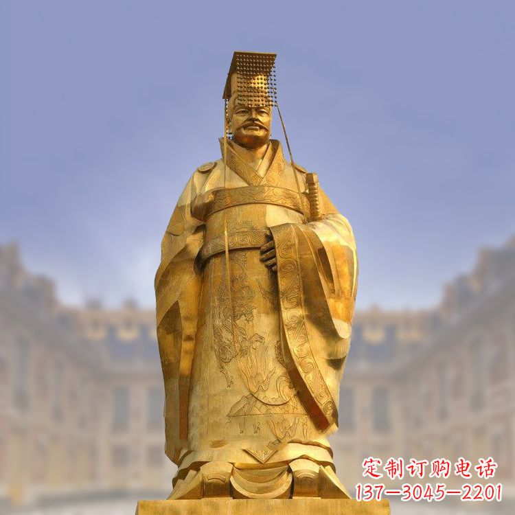 广西秦始皇铜雕塑,传承历史荣耀