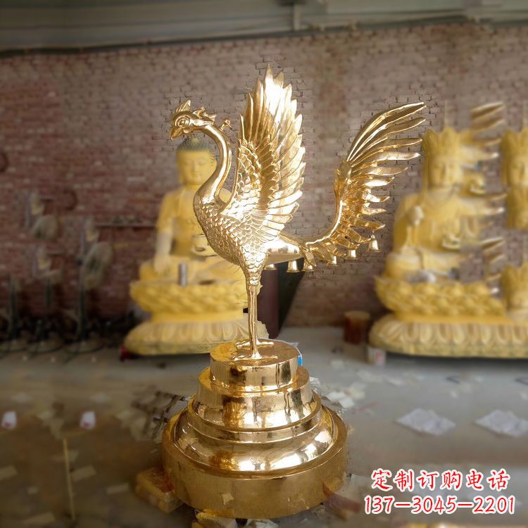 广西丰富神秘的朱雀铜雕摆件