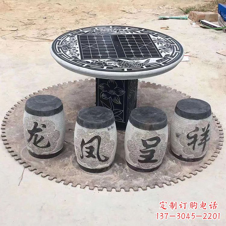 广西仿古雕塑石桌凳,带来雍容华贵气质