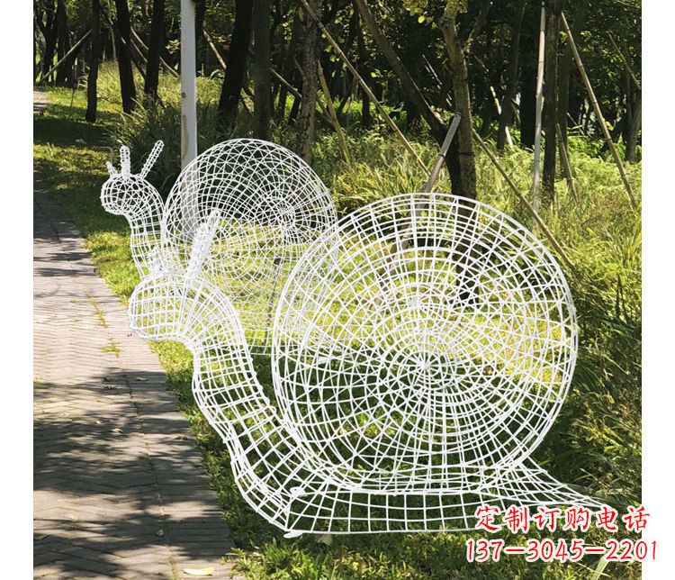 广西精致镂空不锈钢蜗牛雕塑