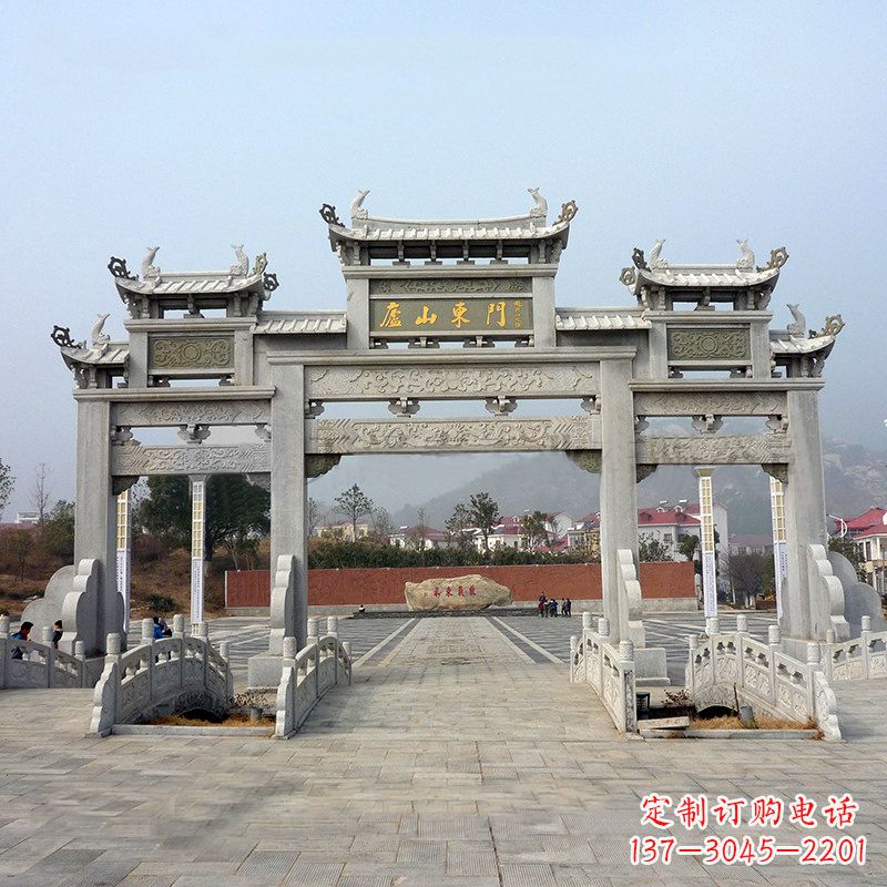 广西庐山大门石牌坊雕塑特色产品介绍