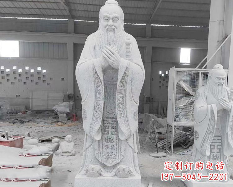广西精美的孔子雕像,精雕细琢,彰显文明之美