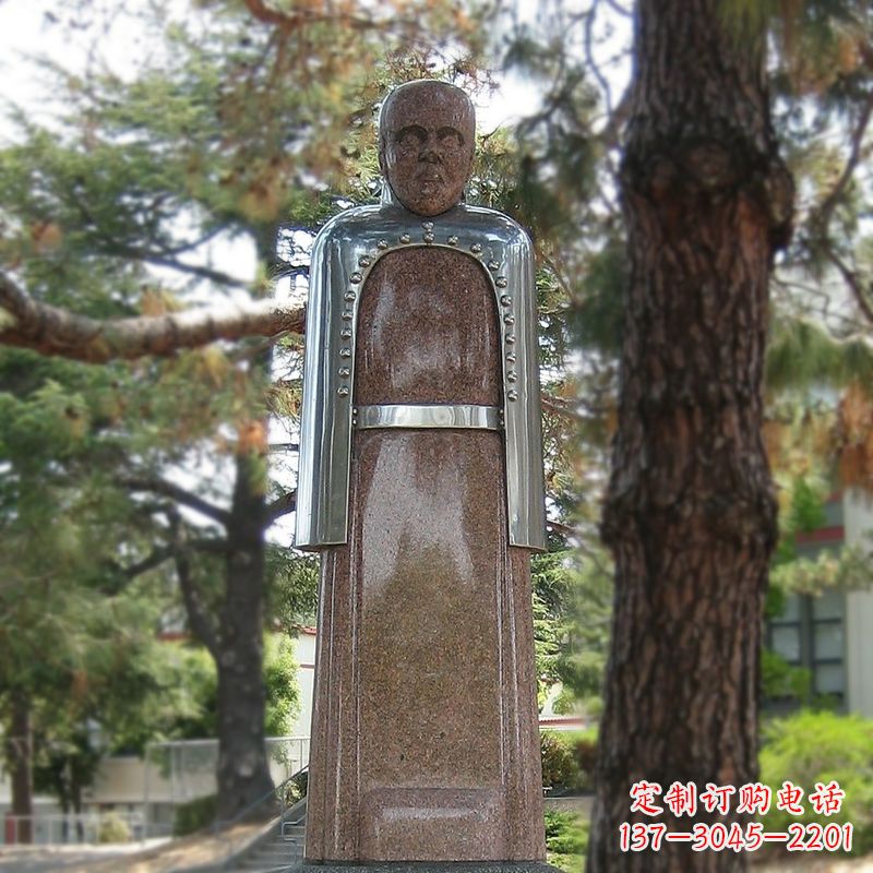 广西纪念伟大的名人:路易斯·巴斯德抽象雕像