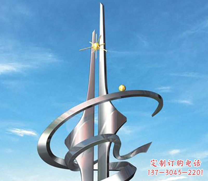 广西螺旋飘带广场雕塑,精美而出众
