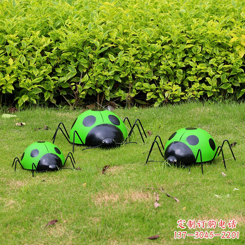 广西绿色七星瓢虫雕塑