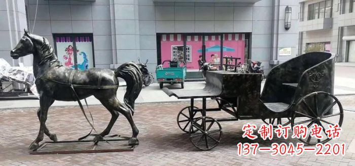 广西高质量马车景观铜雕