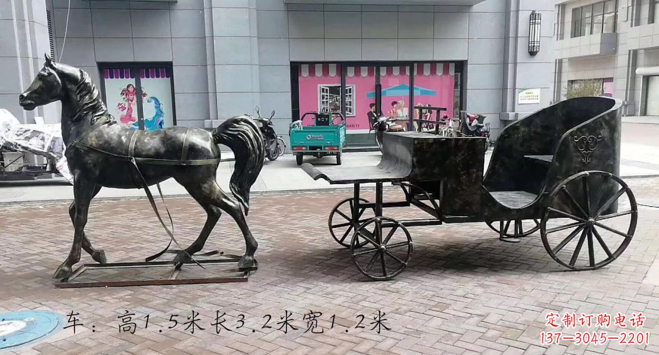 广西古典马车雕塑,精致传承礼仪之魂