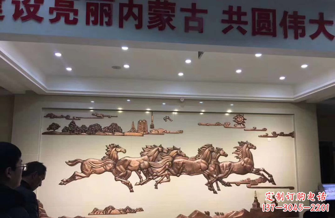 广西完美展示马到成功的铜马雕塑