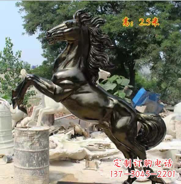 广西马到成功铜雕 (2)