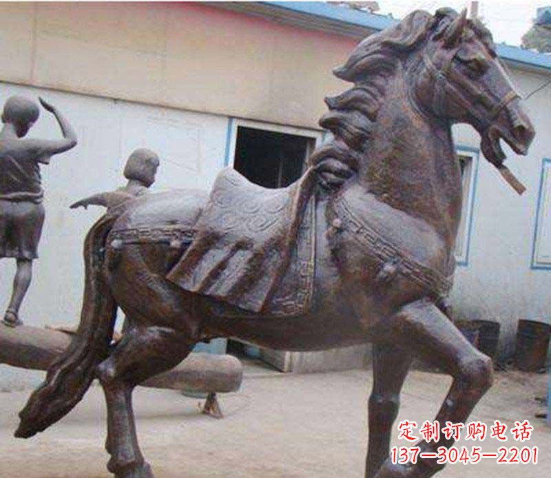广西精美动物铜雕,增添马公园魅力