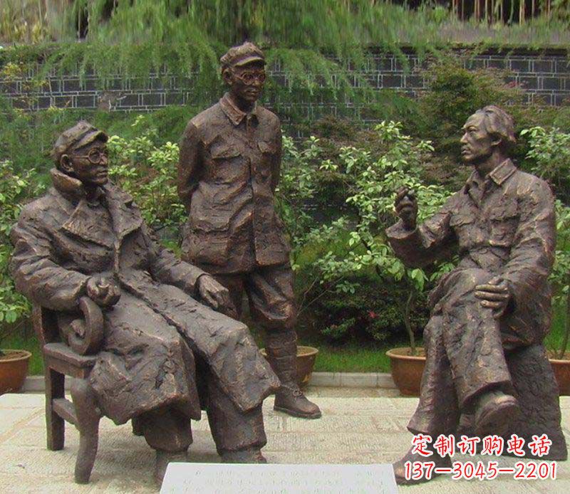 广西毛泽东刘伯承伟人铜雕