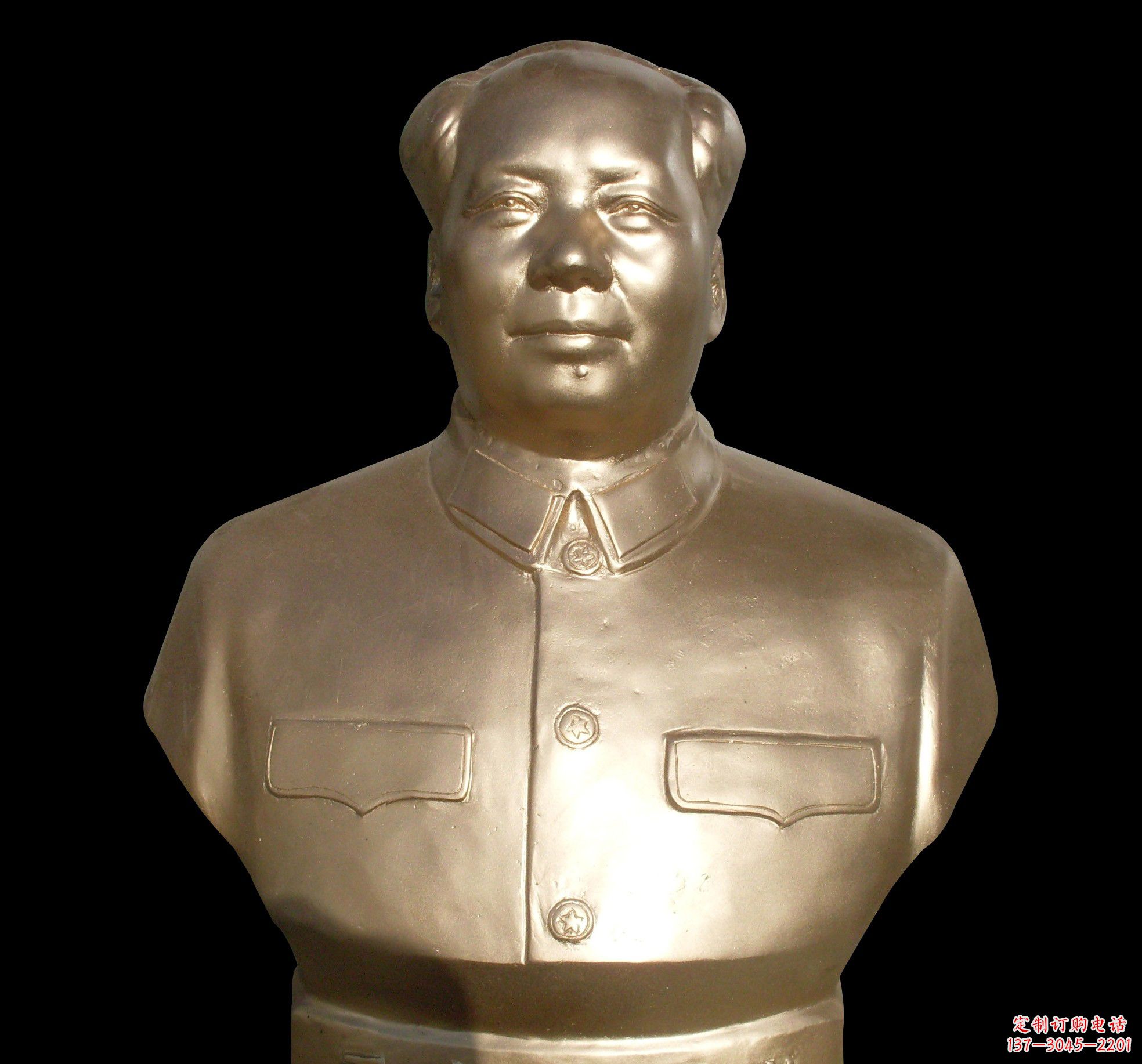 广西劳动精神永存——毛主席半身铜像