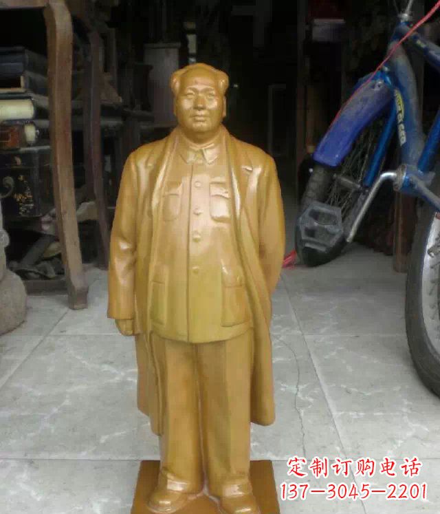 广西毛主席玻璃钢仿铜人物雕塑_1 (2)