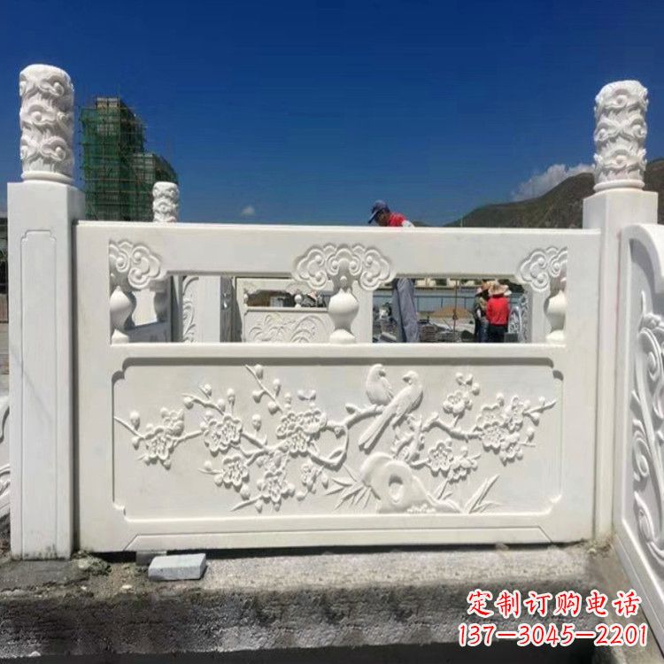 广西梅花石雕栏板