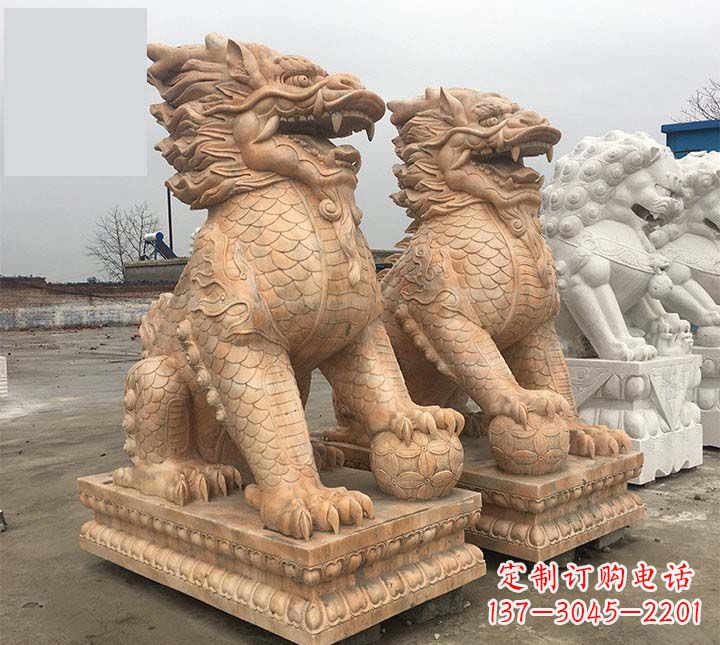 广西麒麟石雕,雕刻精美,让您眼前一亮